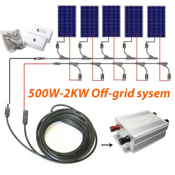 Sistema solar fuera de la red 500W a 1.5kw para el hogar